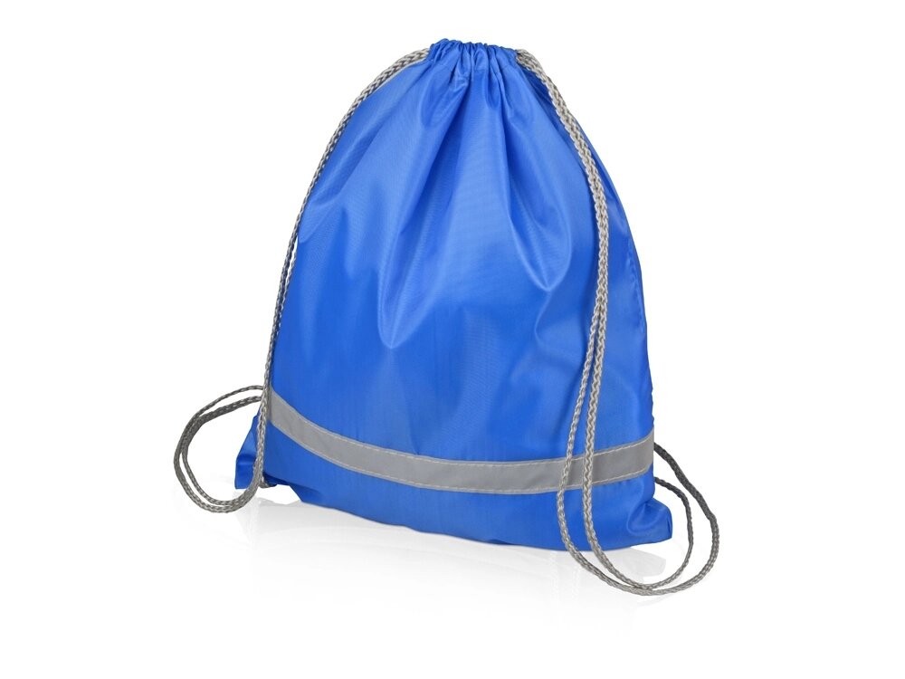 Рюкзак Россел, синий с серыми шнурками от компании ТОО VEER Company Group / Одежда и сувениры с логотипом - фото 1