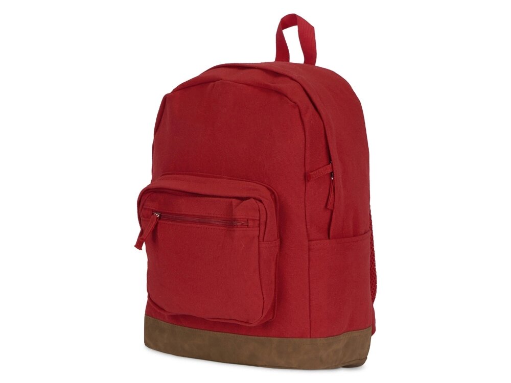 Рюкзак Shammy с эко-замшей для ноутбука 15, красный от компании ТОО VEER Company Group / Одежда и сувениры с логотипом - фото 1