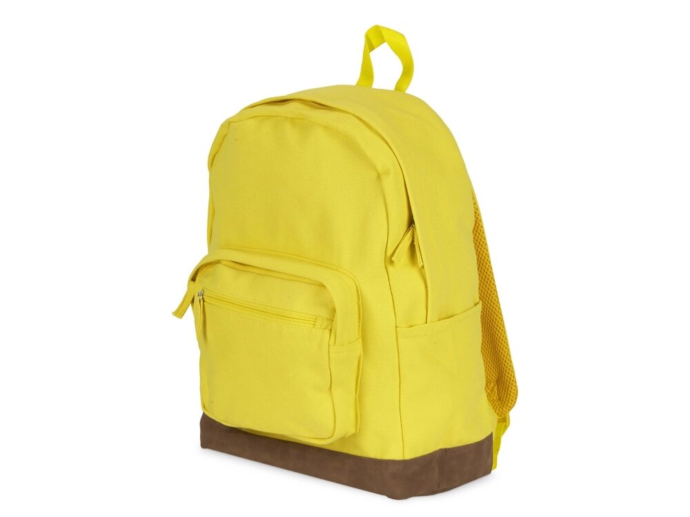 Рюкзак Shammy с эко-замшей для ноутбука 15, желтый от компании ТОО VEER Company Group / Одежда и сувениры с логотипом - фото 1
