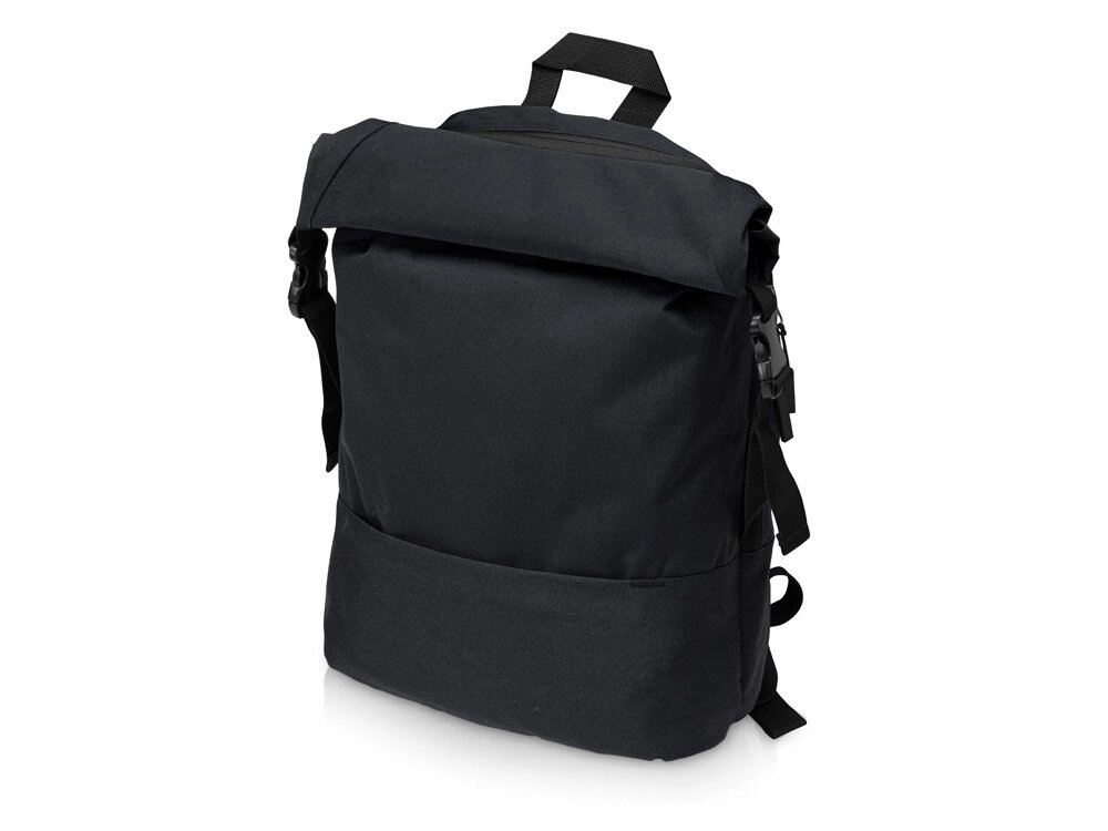 Рюкзак Shed водостойкий с двумя отделениями для ноутбука 15'', черный от компании ТОО VEER Company Group / Одежда и сувениры с логотипом - фото 1
