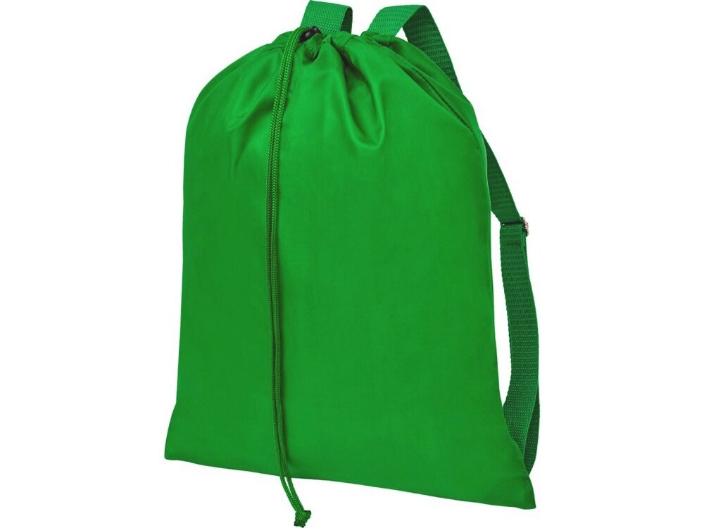 Рюкзак со шнурком и затяжками Lery, зеленый от компании ТОО VEER Company Group / Одежда и сувениры с логотипом - фото 1