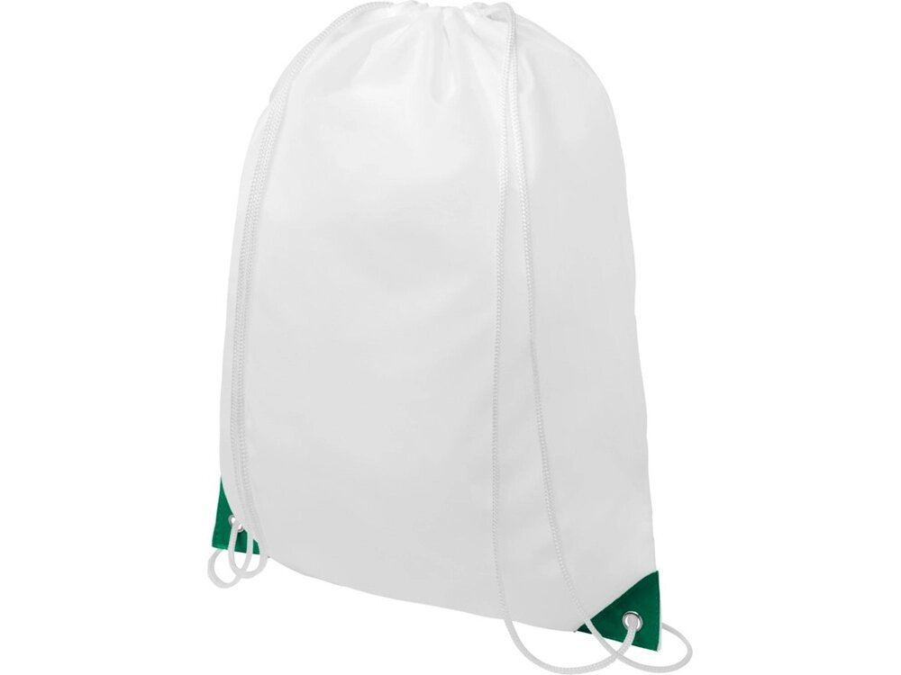 Рюкзак со шнурком Oriole, имеет цветные края, зеленый от компании ТОО VEER Company Group / Одежда и сувениры с логотипом - фото 1