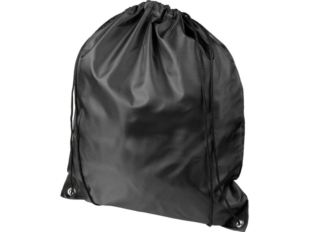 Рюкзак со шнурком Oriole из переработанного ПЭТ, черный от компании ТОО VEER Company Group / Одежда и сувениры с логотипом - фото 1