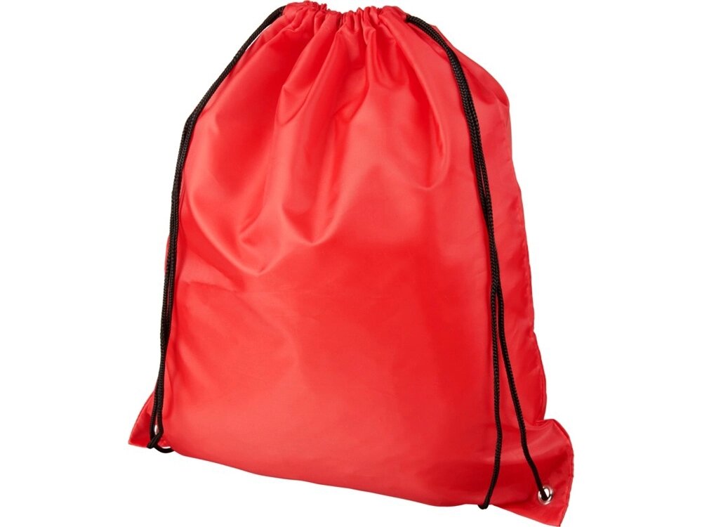 Рюкзак со шнурком Oriole из переработанного ПЭТ, красный от компании ТОО VEER Company Group / Одежда и сувениры с логотипом - фото 1