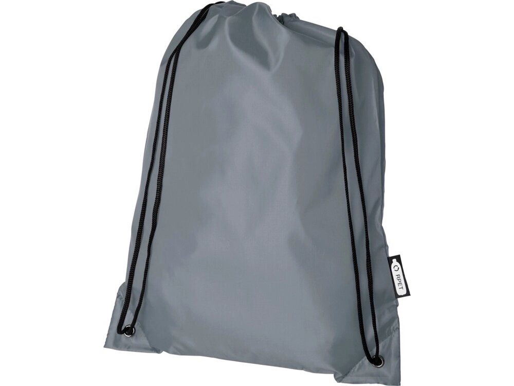 Рюкзак со шнурком Oriole из переработанного ПЭТ, серый от компании ТОО VEER Company Group / Одежда и сувениры с логотипом - фото 1