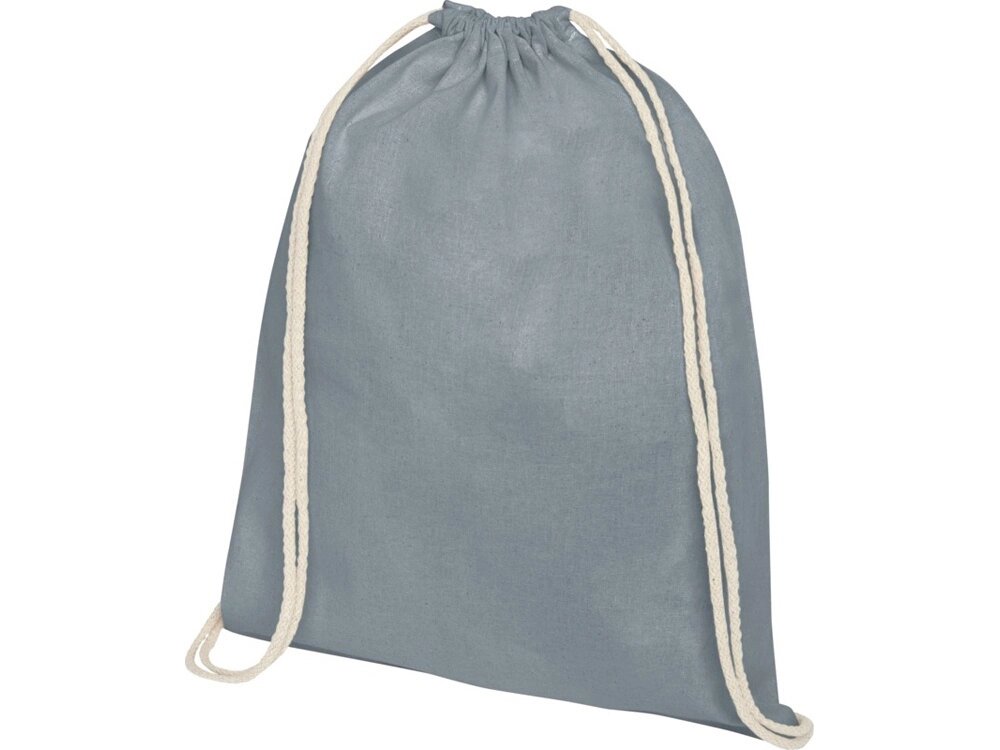 Рюкзак со шнурком Tenes из хлопка плотностью 140 г/м2, серый от компании ТОО VEER Company Group / Одежда и сувениры с логотипом - фото 1