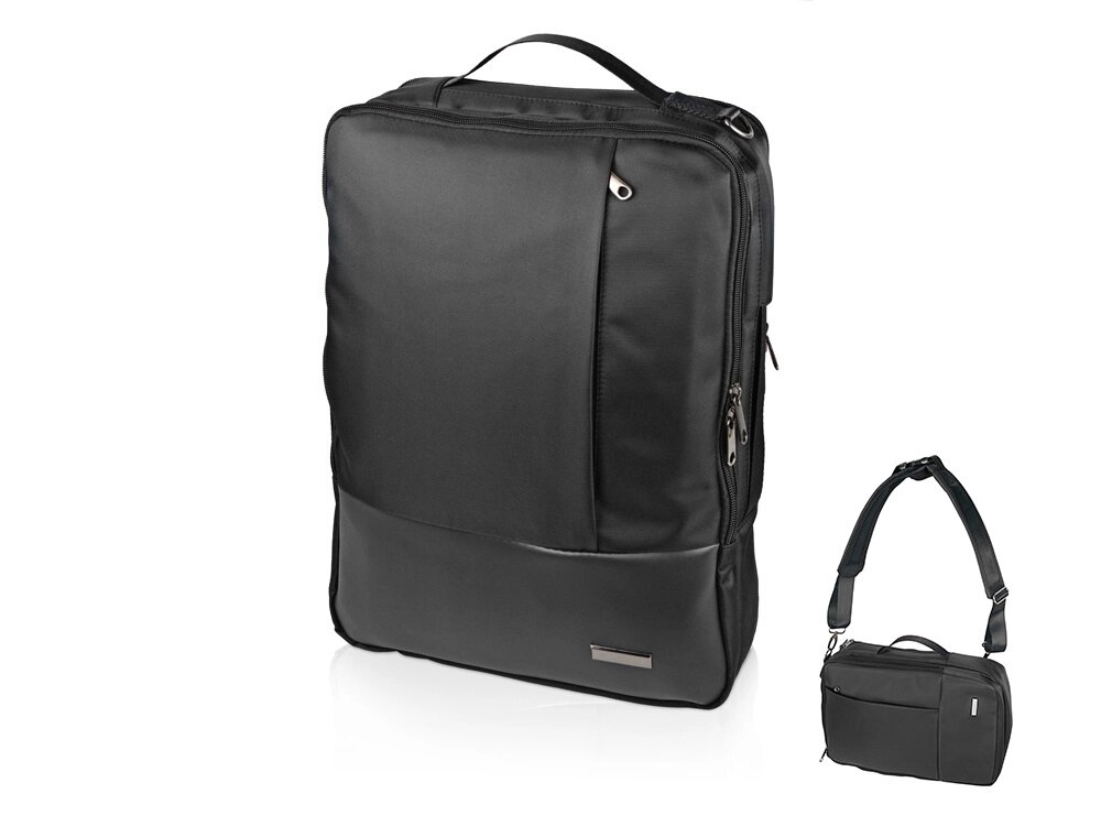 Рюкзак-трансформер Duty для ноутбука, черный (без шильда) от компании ТОО VEER Company Group / Одежда и сувениры с логотипом - фото 1