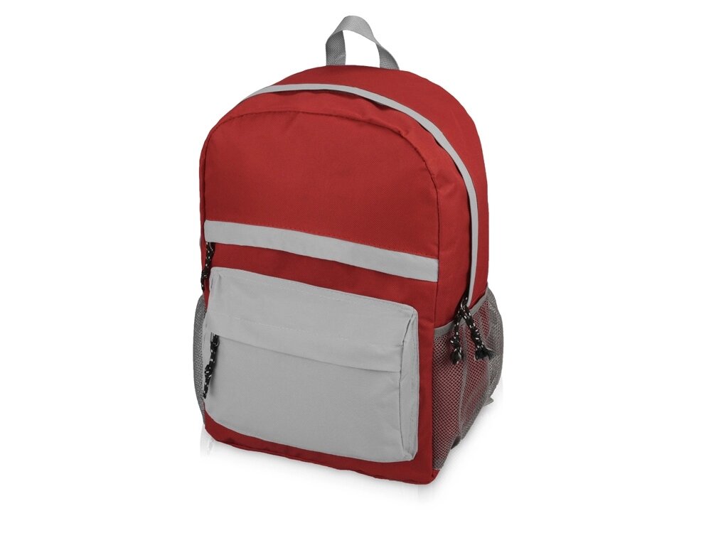 Рюкзак Универсальный (красная спинка, красные лямки), красный/серый от компании ТОО VEER Company Group / Одежда и сувениры с логотипом - фото 1