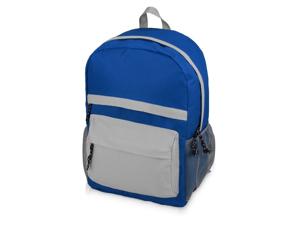 Рюкзак Универсальный (синяя спинка, синие лямки), синий/серый от компании ТОО VEER Company Group / Одежда и сувениры с логотипом - фото 1