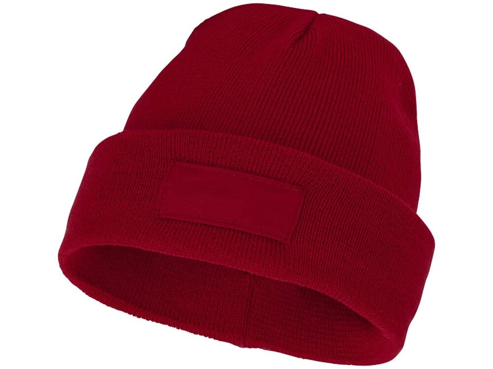 Шапка Boreas с нашивками, красный от компании ТОО VEER Company Group / Одежда и сувениры с логотипом - фото 1