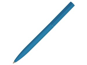 Шариковая металлическая ручка Minimalist софт-тач, морская волна