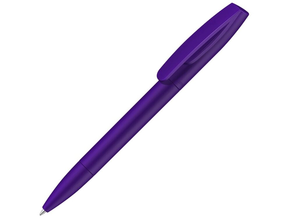 Шариковая ручка из пластика Coral, фиолетовый от компании ТОО VEER Company Group / Одежда и сувениры с логотипом - фото 1
