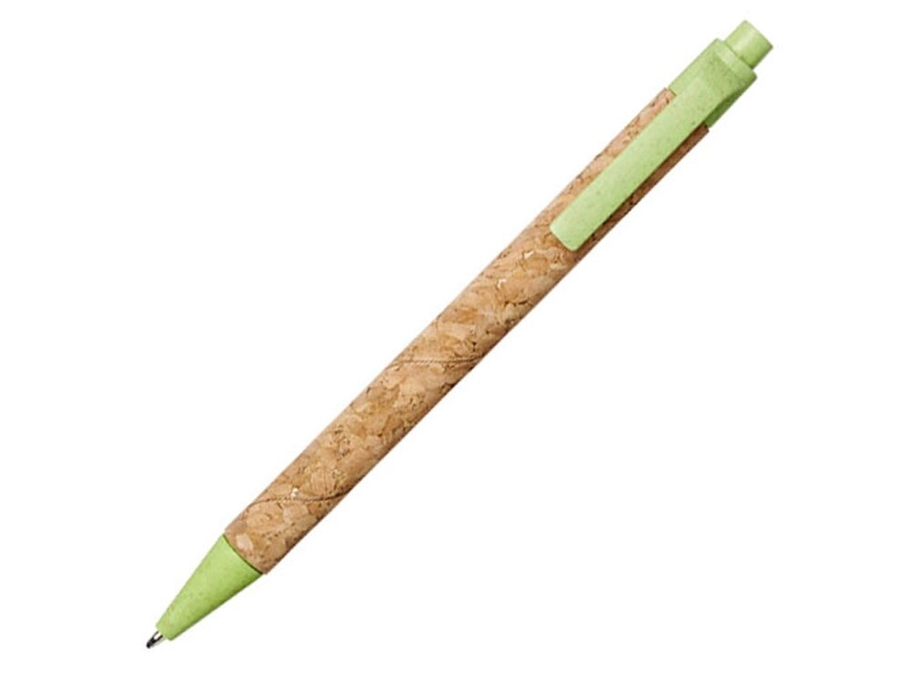 Шариковая ручка Midar из пробки и пшеничной соломы, зеленое яблоко от компании ТОО VEER Company Group / Одежда и сувениры с логотипом - фото 1