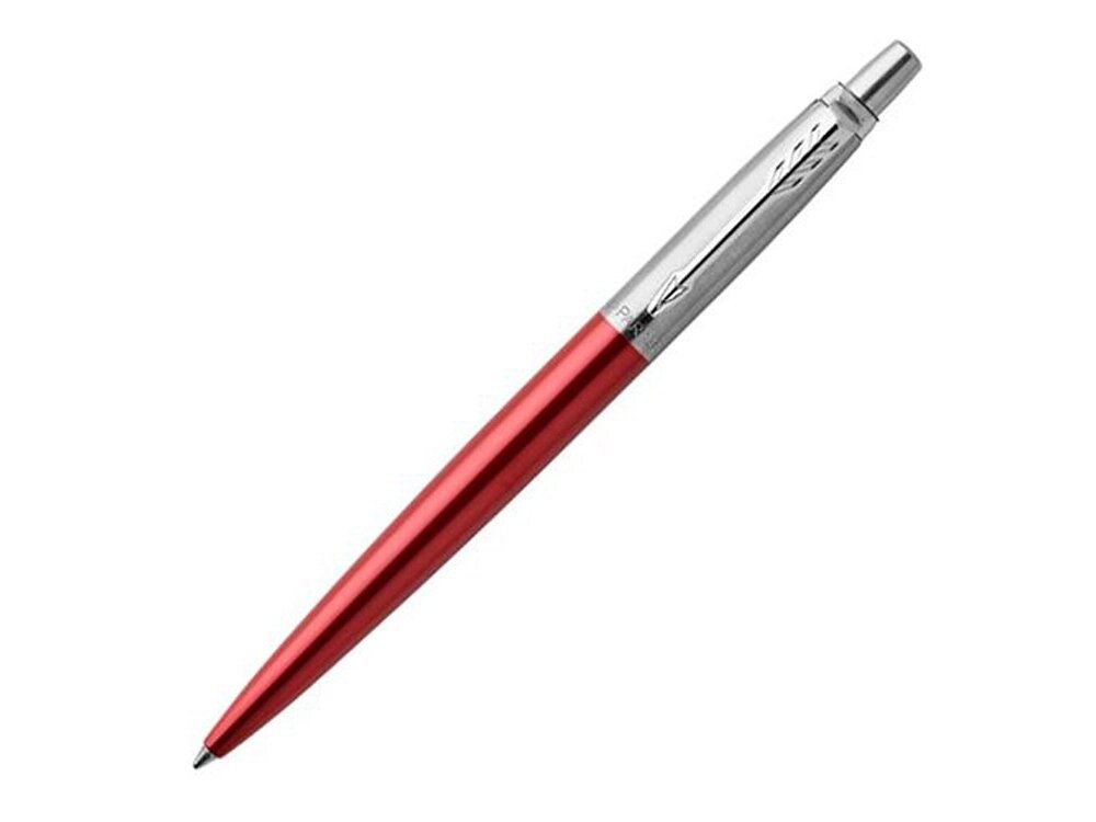 Шариковая ручка Parker Jotter Essential, Kensington Red CT, стержень: M, цвет чернил : blue или blac от компании ТОО VEER Company Group / Одежда и сувениры с логотипом - фото 1