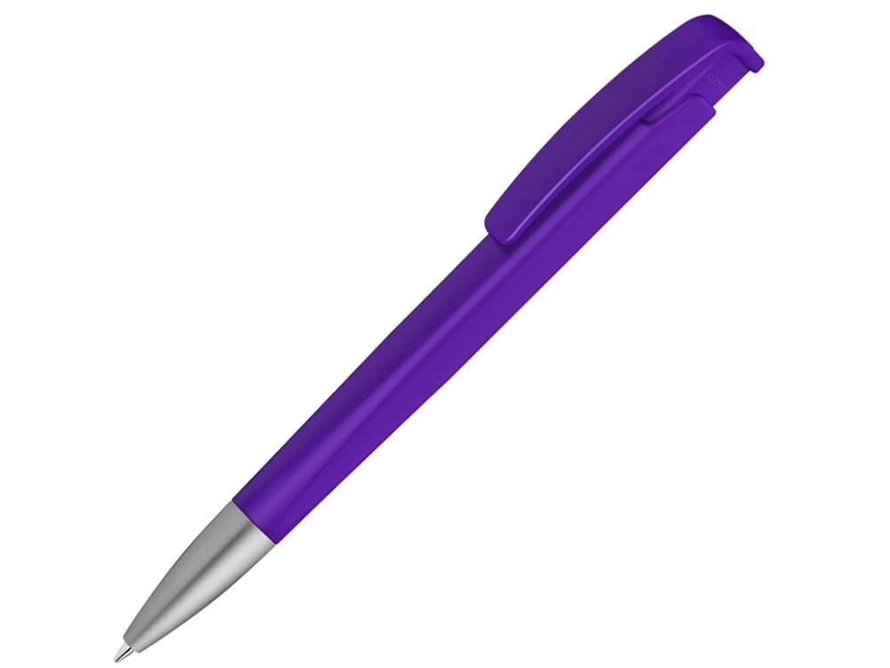 Шариковая ручка с геометричным корпусом из пластика Lineo SI, фиолетовый от компании ТОО VEER Company Group / Одежда и сувениры с логотипом - фото 1