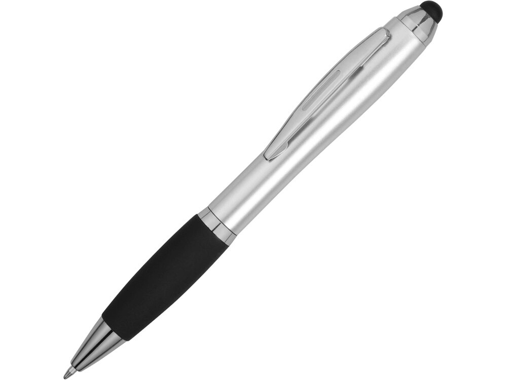 Шариковая ручка-стилус Nash, серебристый, черные чернила от компании ТОО VEER Company Group / Одежда и сувениры с логотипом - фото 1