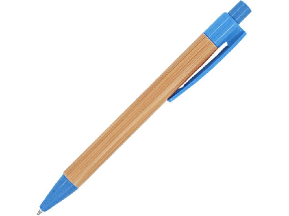 Шариковая ручка STOA с бамбуковым корпусом, голубой от компании ТОО VEER Company Group / Одежда и сувениры с логотипом - фото 1