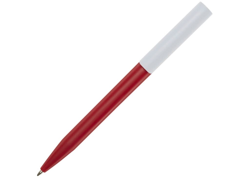 Шариковая ручка Unix из переработанной пластмассы, черные чернила - Красный от компании ТОО VEER Company Group / Одежда и сувениры с логотипом - фото 1