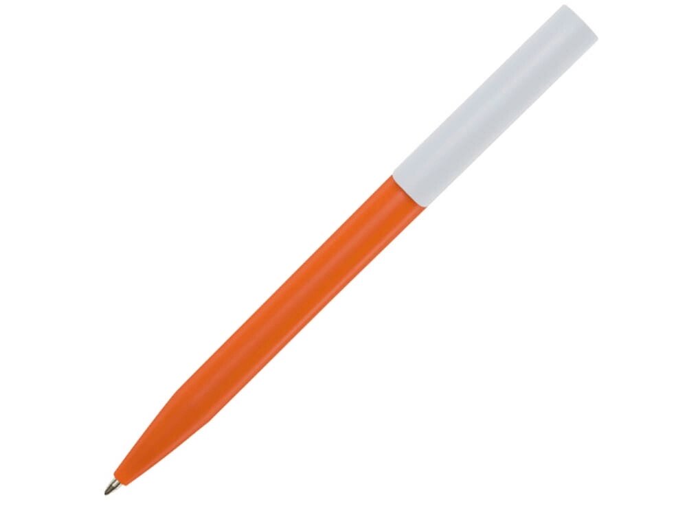 Шариковая ручка Unix из переработанной пластмассы, черные чернила - Оранжевый от компании ТОО VEER Company Group / Одежда и сувениры с логотипом - фото 1