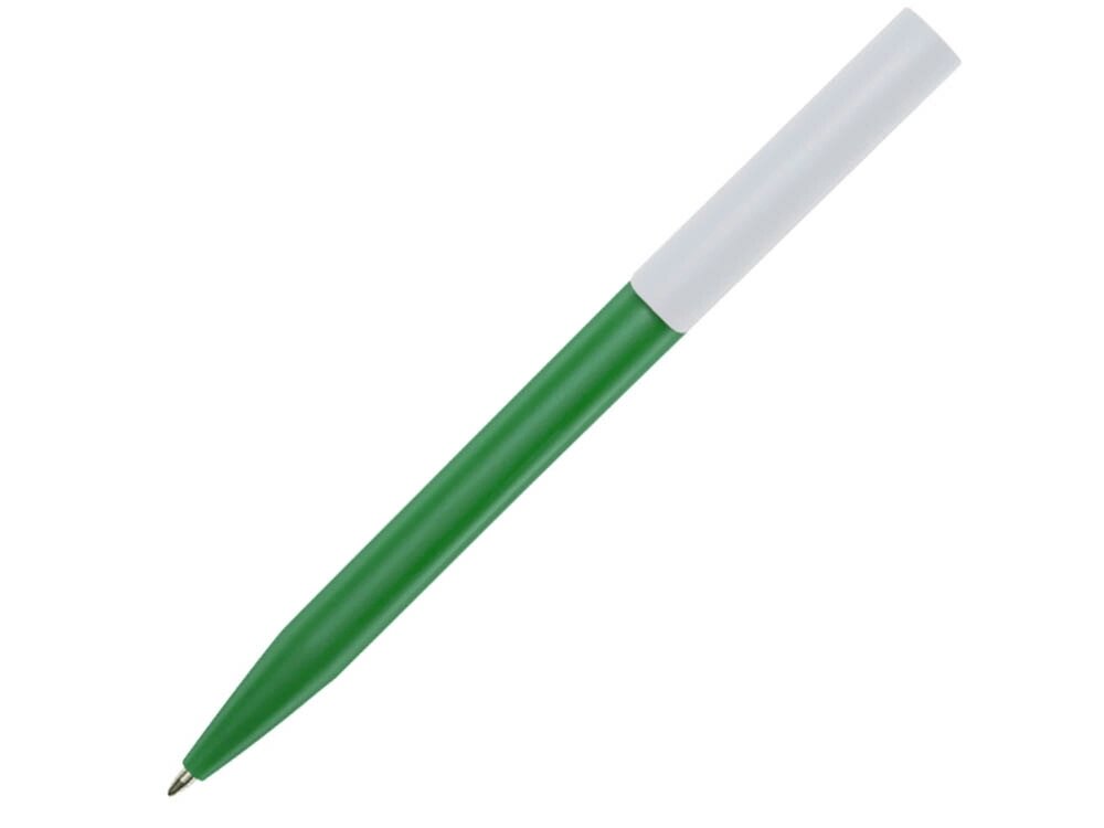 Шариковая ручка Unix из переработанной пластмассы, синие чернила - Зеленый от компании ТОО VEER Company Group / Одежда и сувениры с логотипом - фото 1