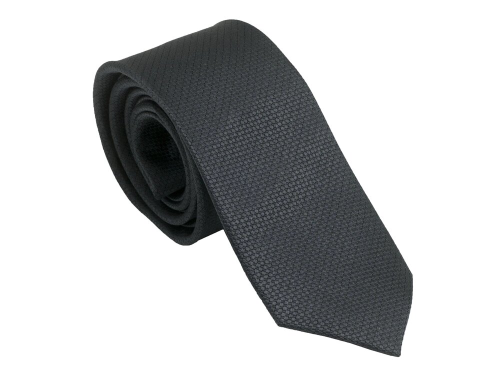 Шелковый галстук Uomo Dark Grey от компании ТОО VEER Company Group / Одежда и сувениры с логотипом - фото 1