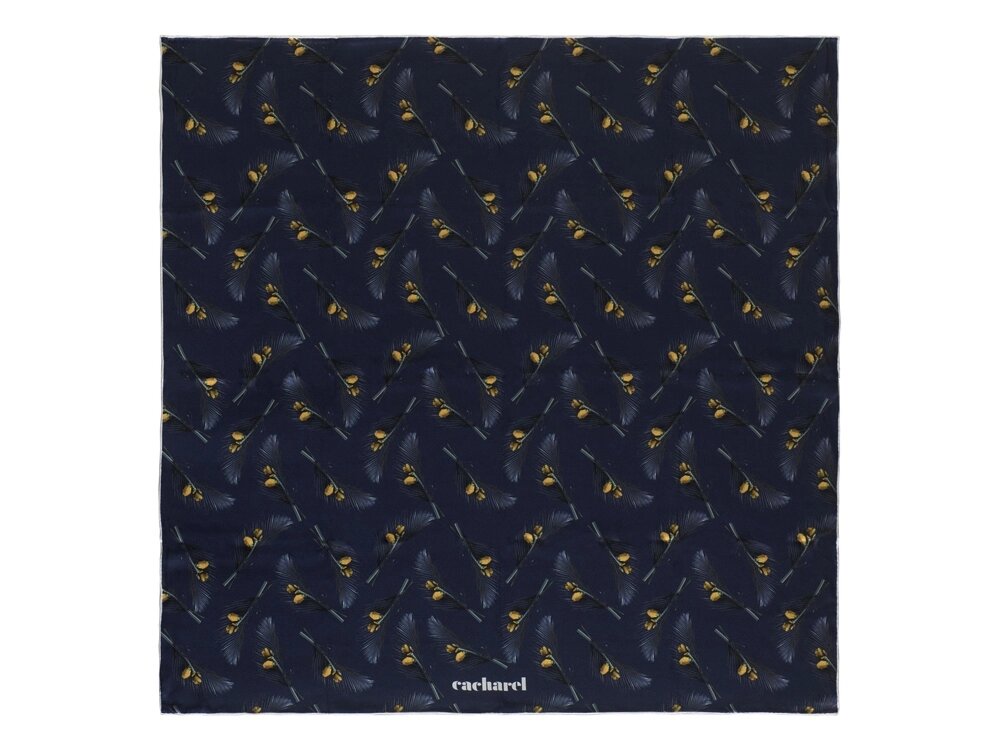 Шелковый платок Victoire Navy от компании ТОО VEER Company Group / Одежда и сувениры с логотипом - фото 1