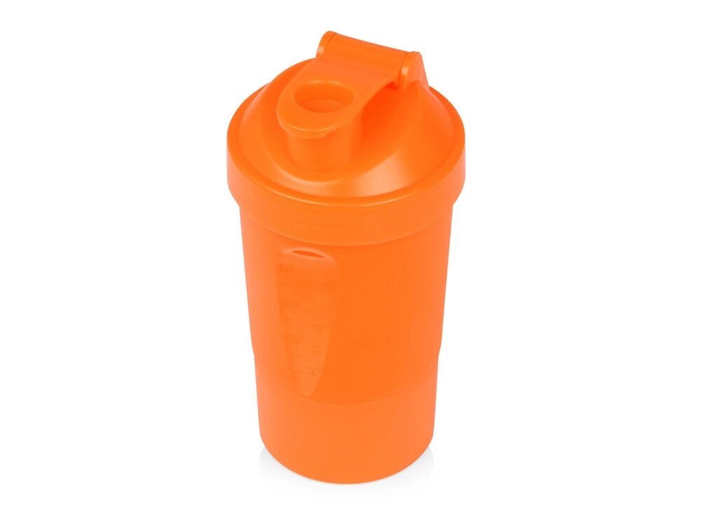Шейкер для спортивного питания Level Up, оранжевый от компании ТОО VEER Company Group / Одежда и сувениры с логотипом - фото 1