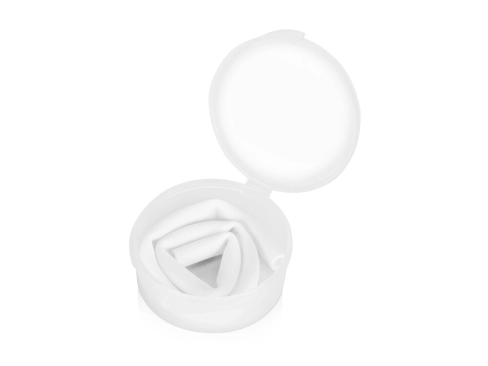 Силиконовая трубочка Fresh в пластиковом кейсе, белый от компании ТОО VEER Company Group / Одежда и сувениры с логотипом - фото 1