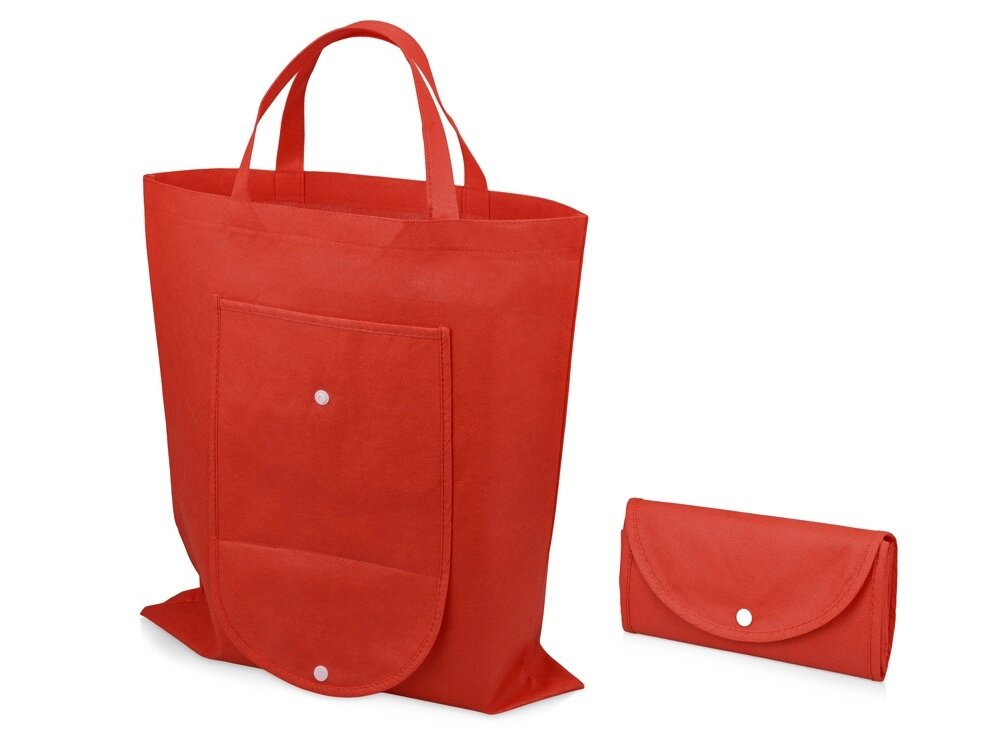 Складная сумка Maple из нетканого материала, красный от компании ТОО VEER Company Group / Одежда и сувениры с логотипом - фото 1