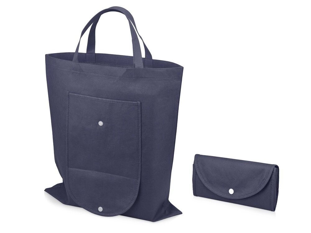 Складная сумка Maple из нетканого материала, темно-синий от компании ТОО VEER Company Group / Одежда и сувениры с логотипом - фото 1
