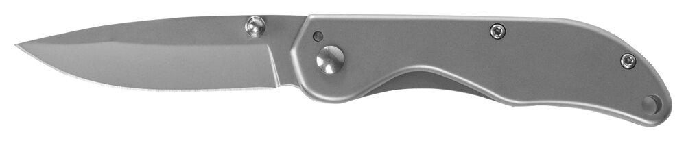 Складной нож Peak, матовый серебристый от компании ТОО VEER Company Group / Одежда и сувениры с логотипом - фото 1