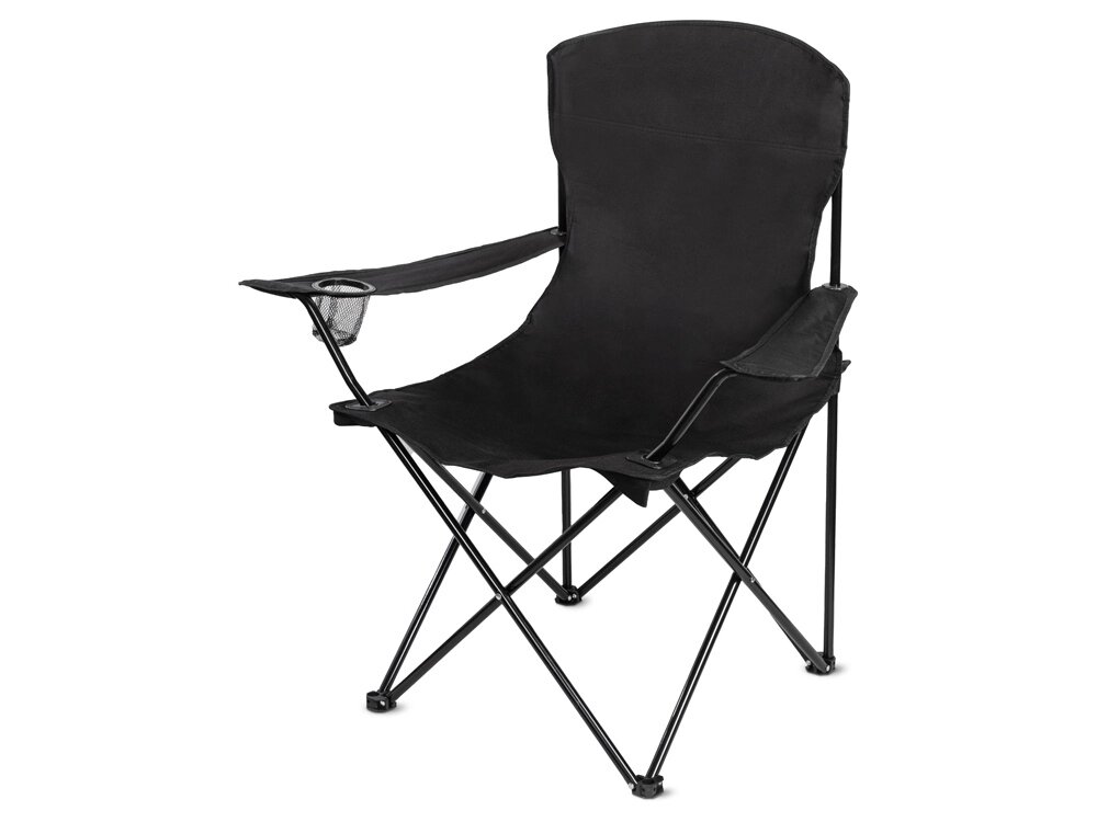 Складной стул для отдыха на природе Camp, черный от компании ТОО VEER Company Group / Одежда и сувениры с логотипом - фото 1