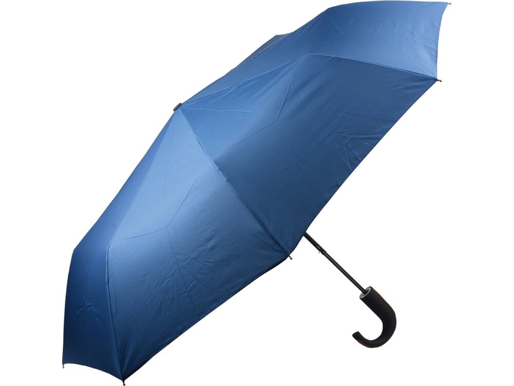 Складной зонт полуавтоматический, синий от компании ТОО VEER Company Group / Одежда и сувениры с логотипом - фото 1