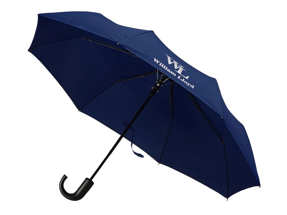 Складной зонт полуавтоматический William Lloyd, синий от компании ТОО VEER Company Group / Одежда и сувениры с логотипом - фото 1