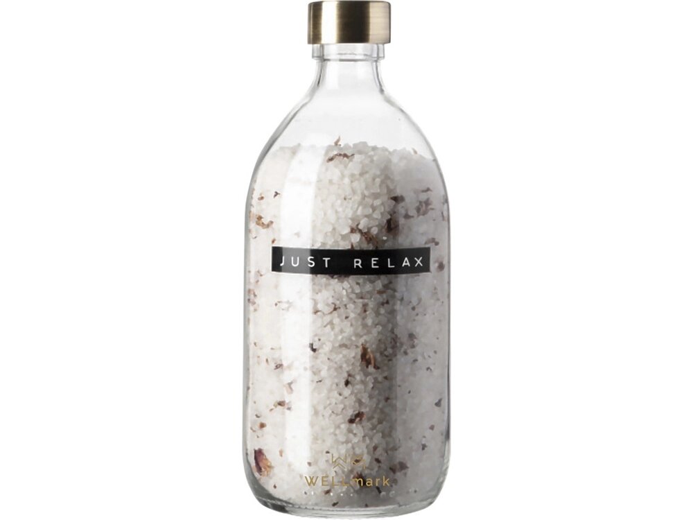 Соль для ванной Wellmark Just Relax объемом 500 мл с ароматом роз - прозрачный от компании ТОО VEER Company Group / Одежда и сувениры с логотипом - фото 1