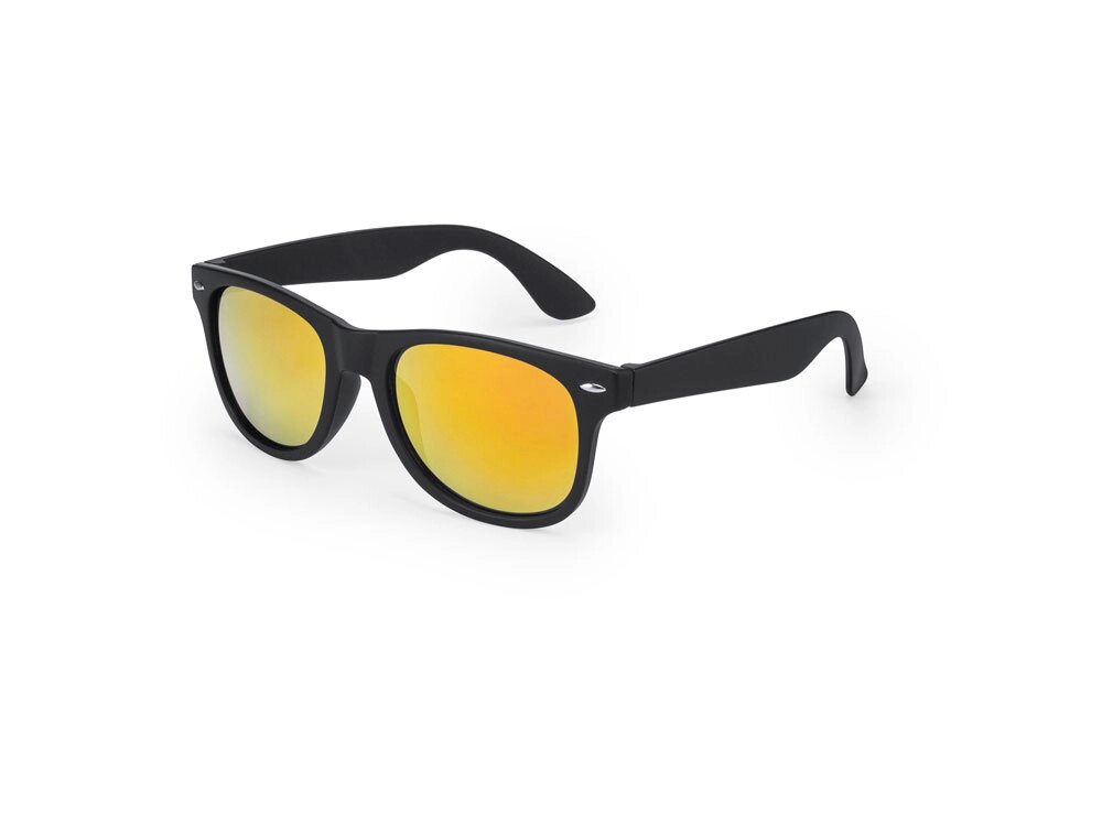 Солнцезащитные очки CIRO с зеркальными линзами, черный/апельсин от компании ТОО VEER Company Group / Одежда и сувениры с логотипом - фото 1