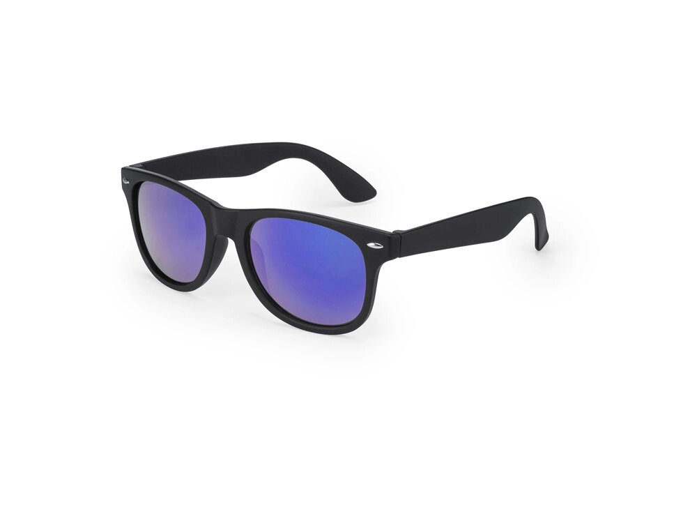Солнцезащитные очки CIRO с зеркальными линзами, черный/королевский синий от компании ТОО VEER Company Group / Одежда и сувениры с логотипом - фото 1