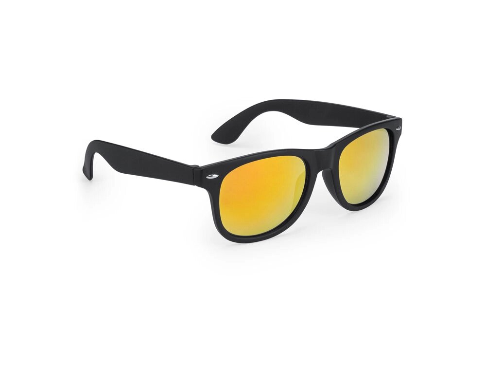 Солнцезащитные очки CIRO с зеркальными линзами, черный/желтый от компании ТОО VEER Company Group / Одежда и сувениры с логотипом - фото 1