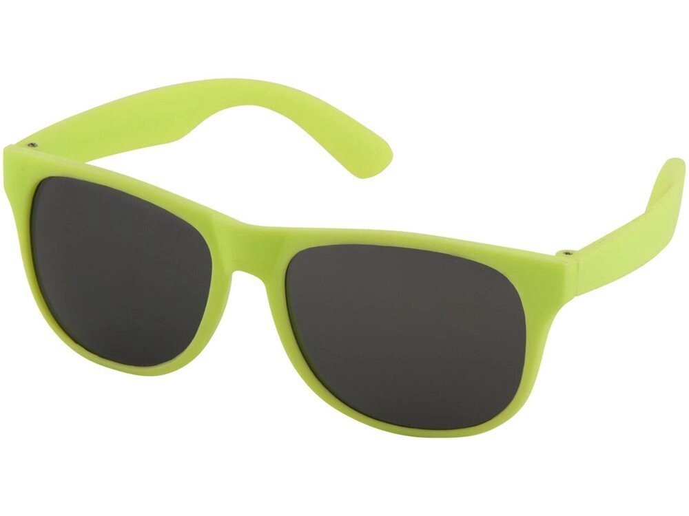 Солнцезащитные очки Retro - сплошные, лайм от компании ТОО VEER Company Group / Одежда и сувениры с логотипом - фото 1