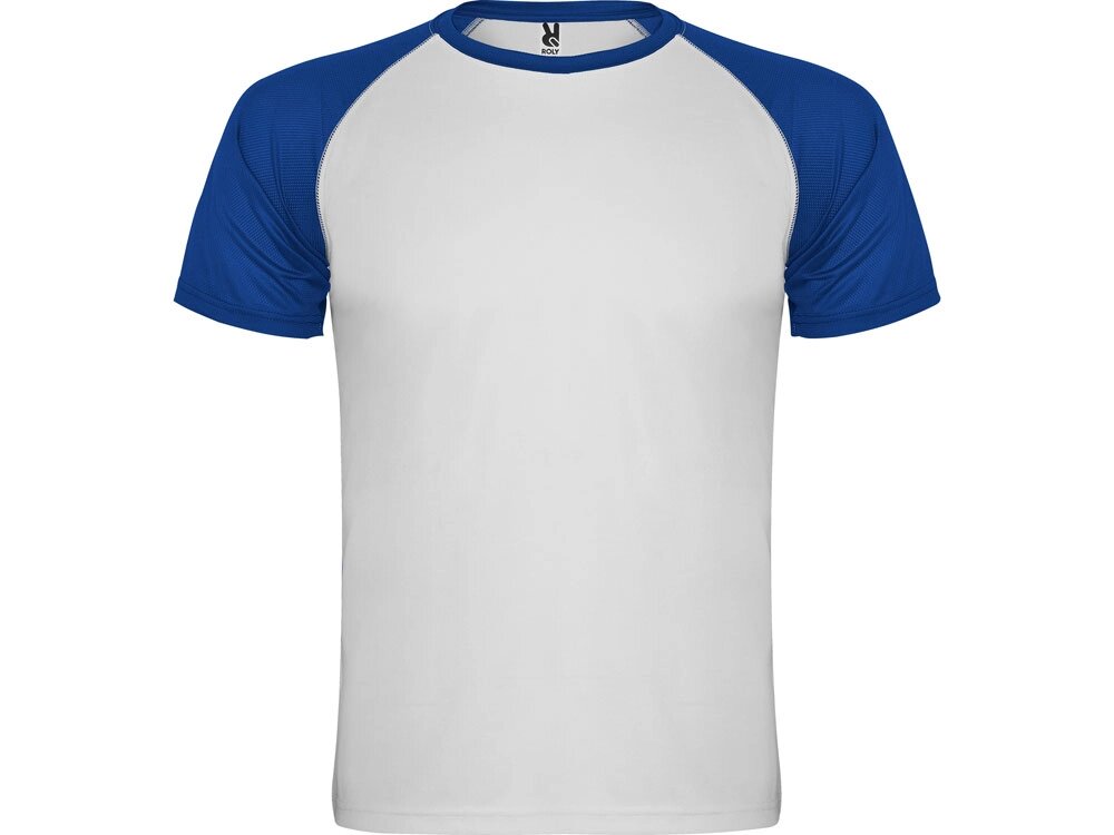 Спортивная футболка Indianapolis детская, белый/королевский синий от компании ТОО VEER Company Group / Одежда и сувениры с логотипом - фото 1