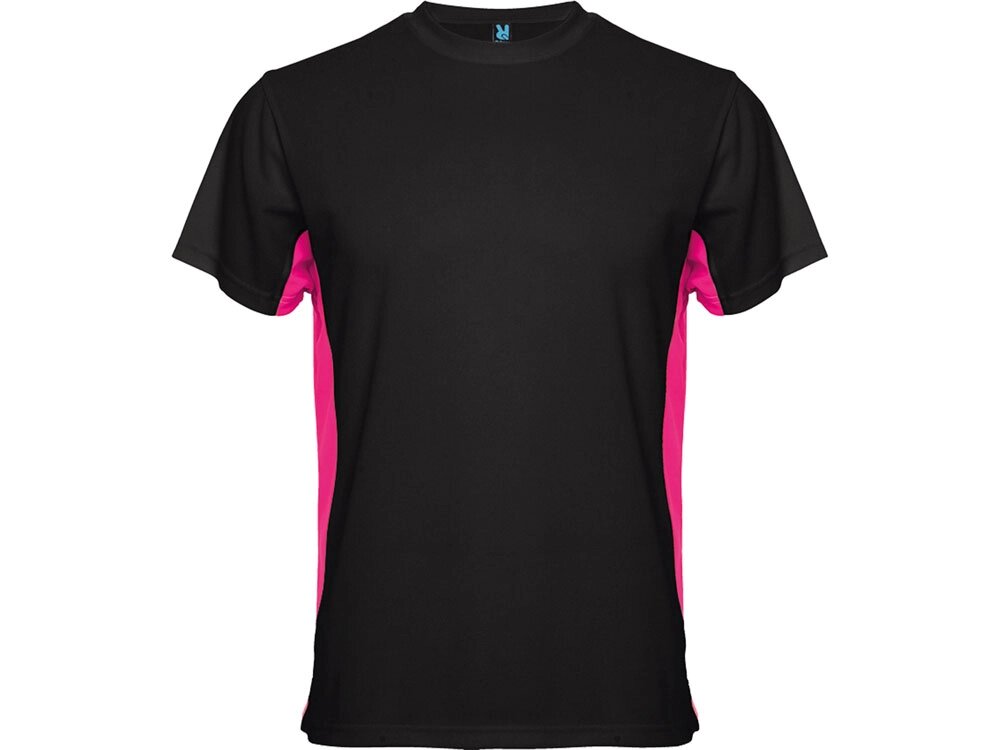 Спортивная футболка Tokyo мужская, черный/яркая фуксия от компании ТОО VEER Company Group / Одежда и сувениры с логотипом - фото 1