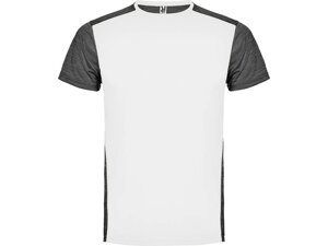 Спортивная футболка Zolder мужская, белый/черный меланж