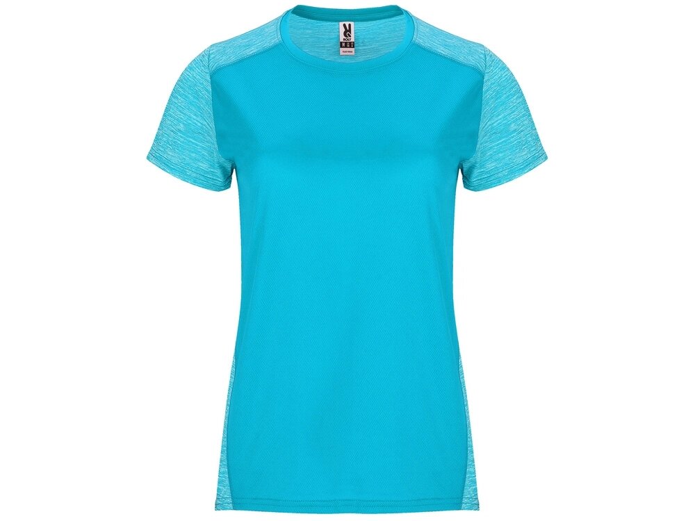Спортивная футболка Zolder женская, бирюзовый/меланжевый бирюзовый от компании ТОО VEER Company Group / Одежда и сувениры с логотипом - фото 1