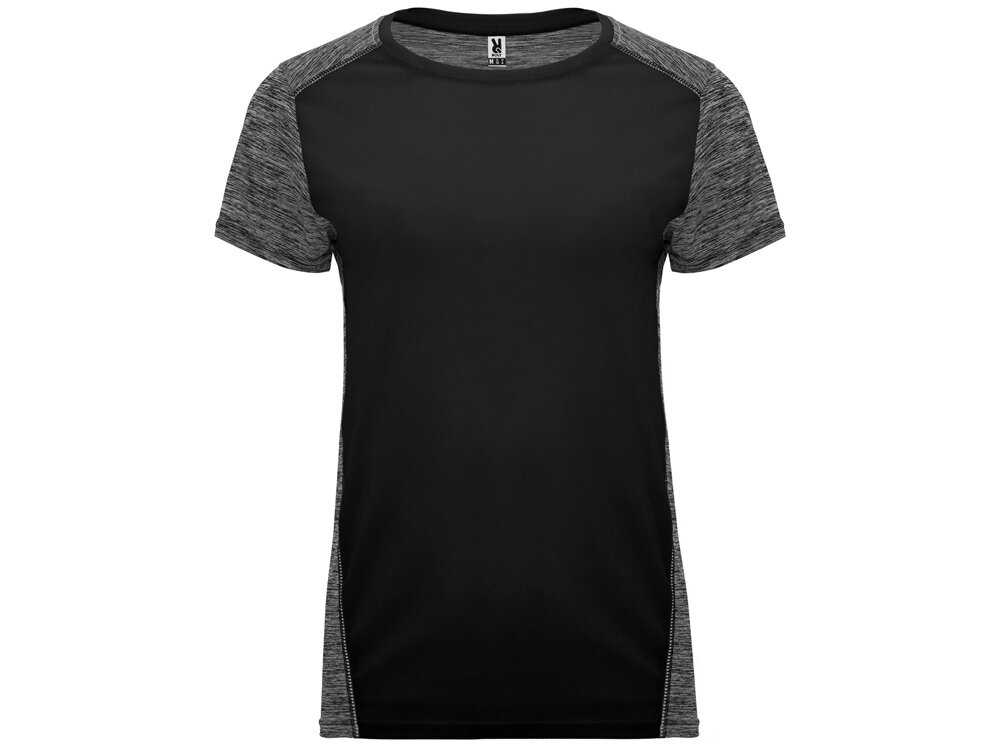 Спортивная футболка Zolder женская, черный/меланжевый черный от компании ТОО VEER Company Group / Одежда и сувениры с логотипом - фото 1