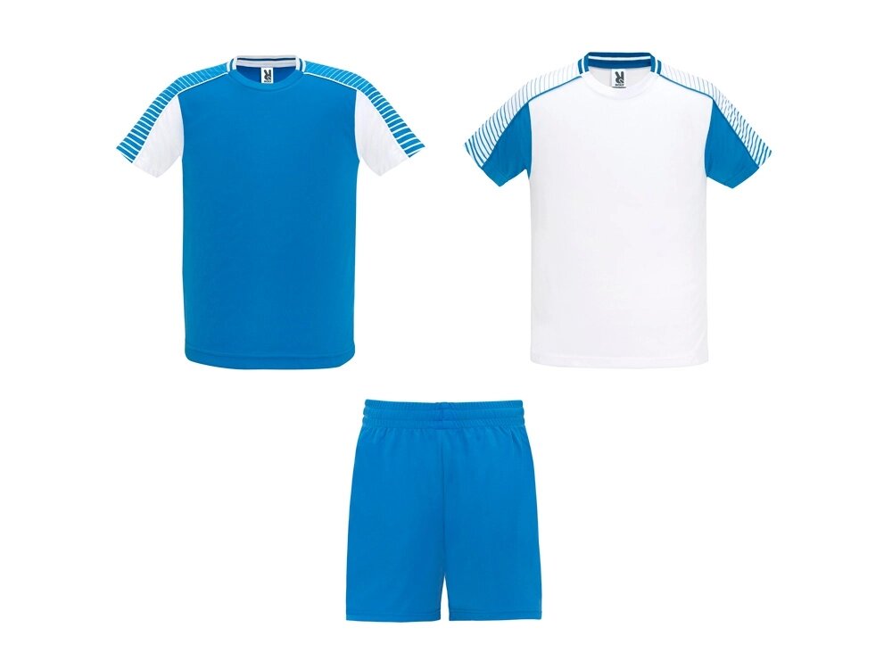 Спортивный костюм Juve, белый/королевский синий от компании ТОО VEER Company Group / Одежда и сувениры с логотипом - фото 1