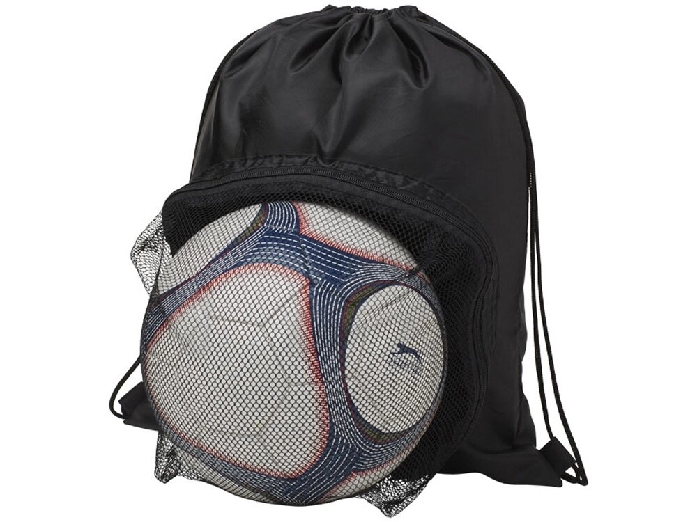 Спортивный рюкзак на шнурке, черный от компании ТОО VEER Company Group / Одежда и сувениры с логотипом - фото 1