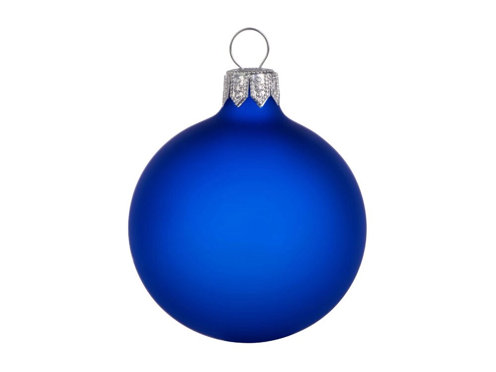 Стеклянный шар синий матовый, заготовка шара 6 см, цвет 62 от компании ТОО VEER Company Group / Одежда и сувениры с логотипом - фото 1