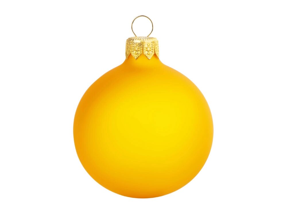 Стеклянный шар желтый матовый, заготовка шара 6 см, цвет 23 от компании ТОО VEER Company Group / Одежда и сувениры с логотипом - фото 1