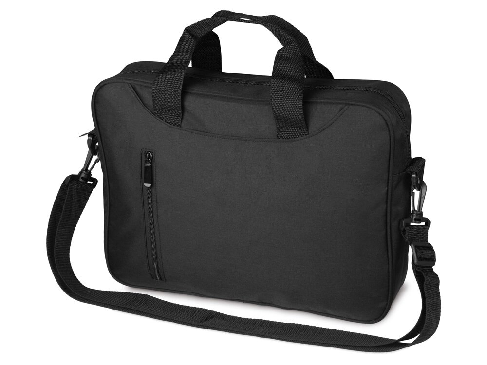 Сумка для ноутбука Wing с вертикальным наружным карманом, черный от компании ТОО VEER Company Group / Одежда и сувениры с логотипом - фото 1