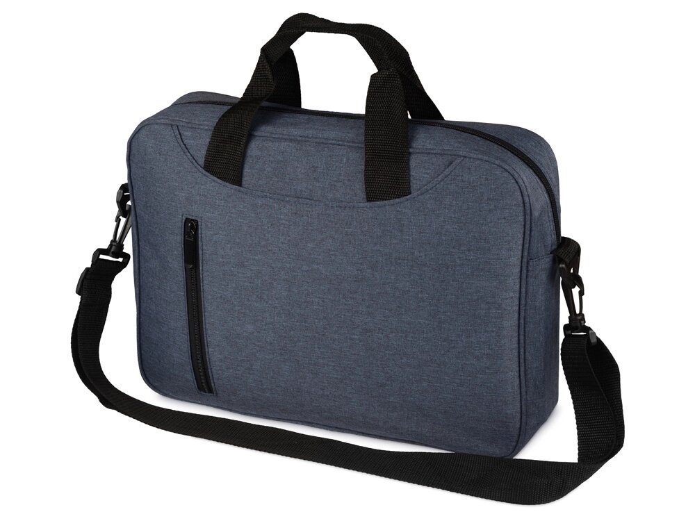 Сумка для ноутбука Wing с вертикальным наружным карманом, синий от компании ТОО VEER Company Group / Одежда и сувениры с логотипом - фото 1